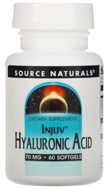 INJUV Hyaluronic Acid, 70 mg, 60 softgels by Source Naturals