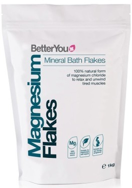 Magnesium Mineral Bath Flakes, 2.3 lb, by BetterYou