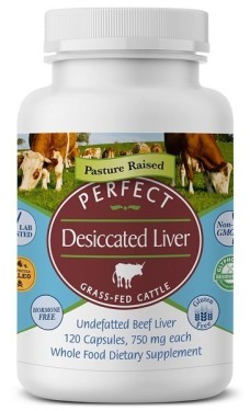 Desiccated Liver 750 mg, 120 Capsules by Perfect Supplements